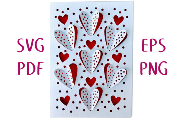 3D Polka Dot Hearts Greetings Card SVG: A Fresh, Versatile Design for Modern Branding