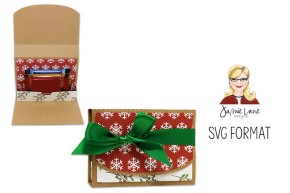 3D SVG Square Chocolate Gift Box for Christmas Content Design