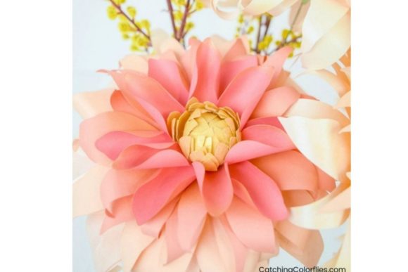 Autumn Sunburst Dahlia Paper Flower Templates – 3D SVG for Creative Paper Flower Sellers