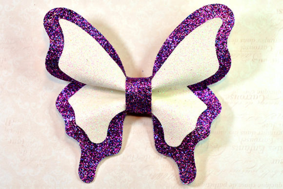 Butterfly Hair Bow Template: A 3D SVG Shape That Adds Charm to Local Branding
