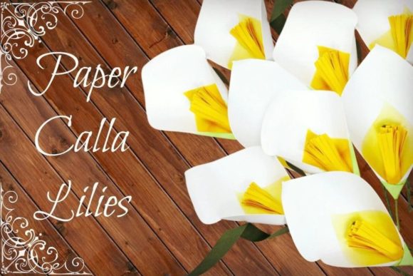 Calla Lily Flower Template: 3D SVG Elegance for Paper Flowers Projects