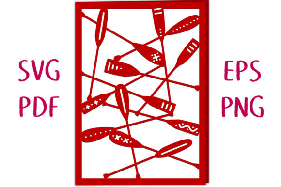 Canoe Paddle Card SVG Cut File – A 3D SVG Shape with Branding Potential