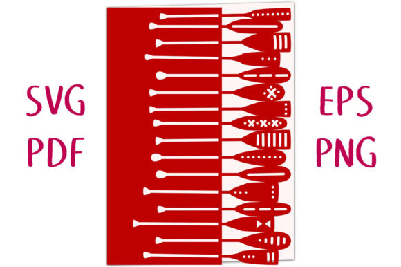 Canoe Paddle Edged Card – A 3D SVG Shape for Handmade Greetings & Creative Business Use