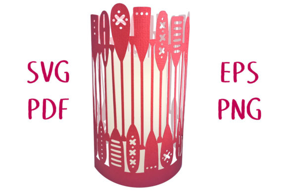 Canoe Paddle Lantern 3D SVG Cut File – A Bright, Sporty Shape for Visual Storytelling
