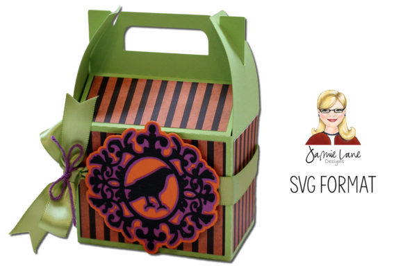 Crow Gable Box: Festive 3D SVG for Halloween Branding