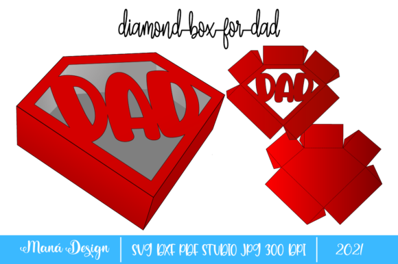 Diamond Box for Dad – A 3D SVG Design for Emotional Branding in Local Business Packaging