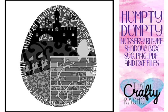 Humpty Dumpty Nursery Rhyme Shadow Box: A 3D SVG Design for Playful Brand Packaging