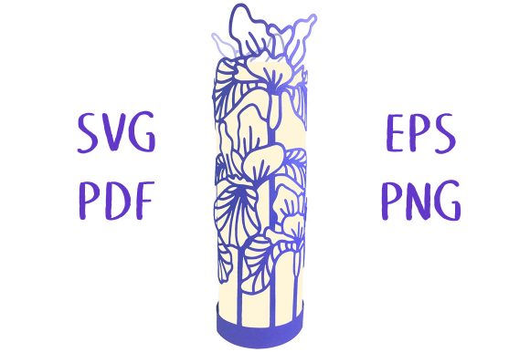 Iris Flower Lantern 3D SVG: A Bright, Artistic Shape for Visual Blogging and Digital Publishing