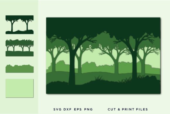 Jungle, Tree SVG, Forest Layered: 3D SVG Design for Shadow Boxes & Visual Storytelling