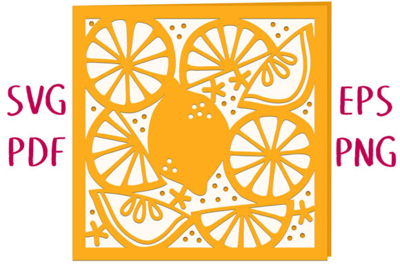Lemons Card SVG Cut File: A 3D SVG Design for Versatile Greetings & Gifting Products