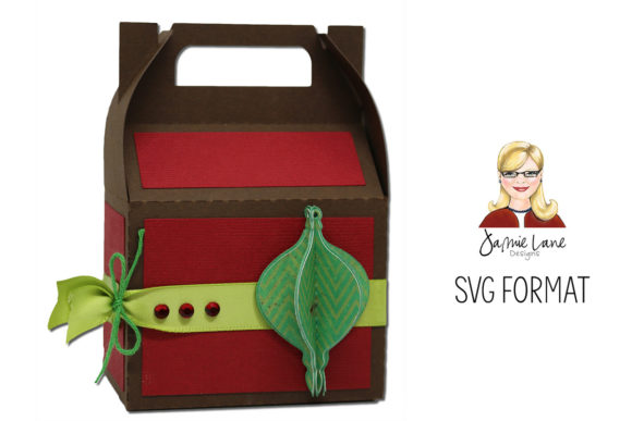 Ornament Gable Box: A Festive 3D SVG for Christmas-Themed Design Projects