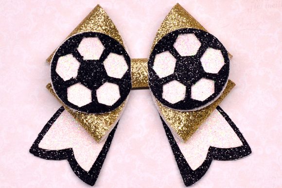 Soccer Bow Template 3D SVG for Crafty Creations & Business Designs