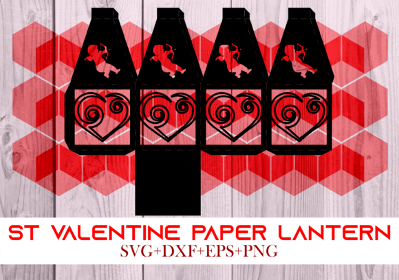St Valentine Paper Lantern Series 0092: A 3D SVG Shape That Elevates Holiday Content Design