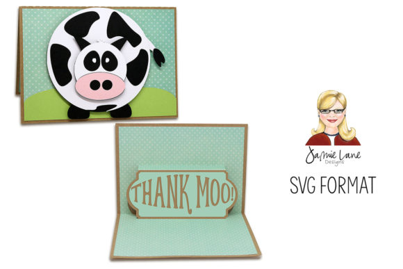 Thank Moo Pop-Up Card: 3D SVG for Creative Pop-Up Cards